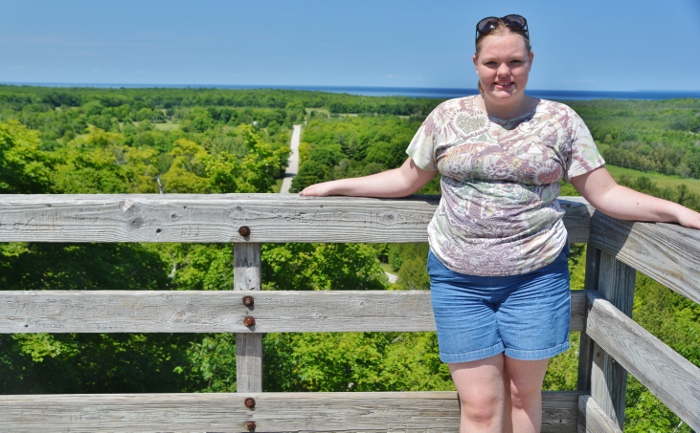 madi on the observation deck